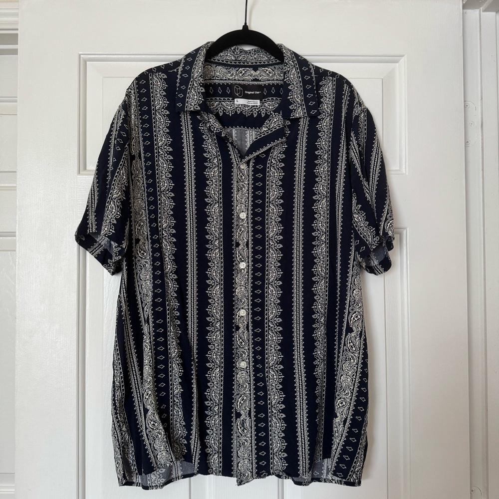 Original Use Patterned Button Down